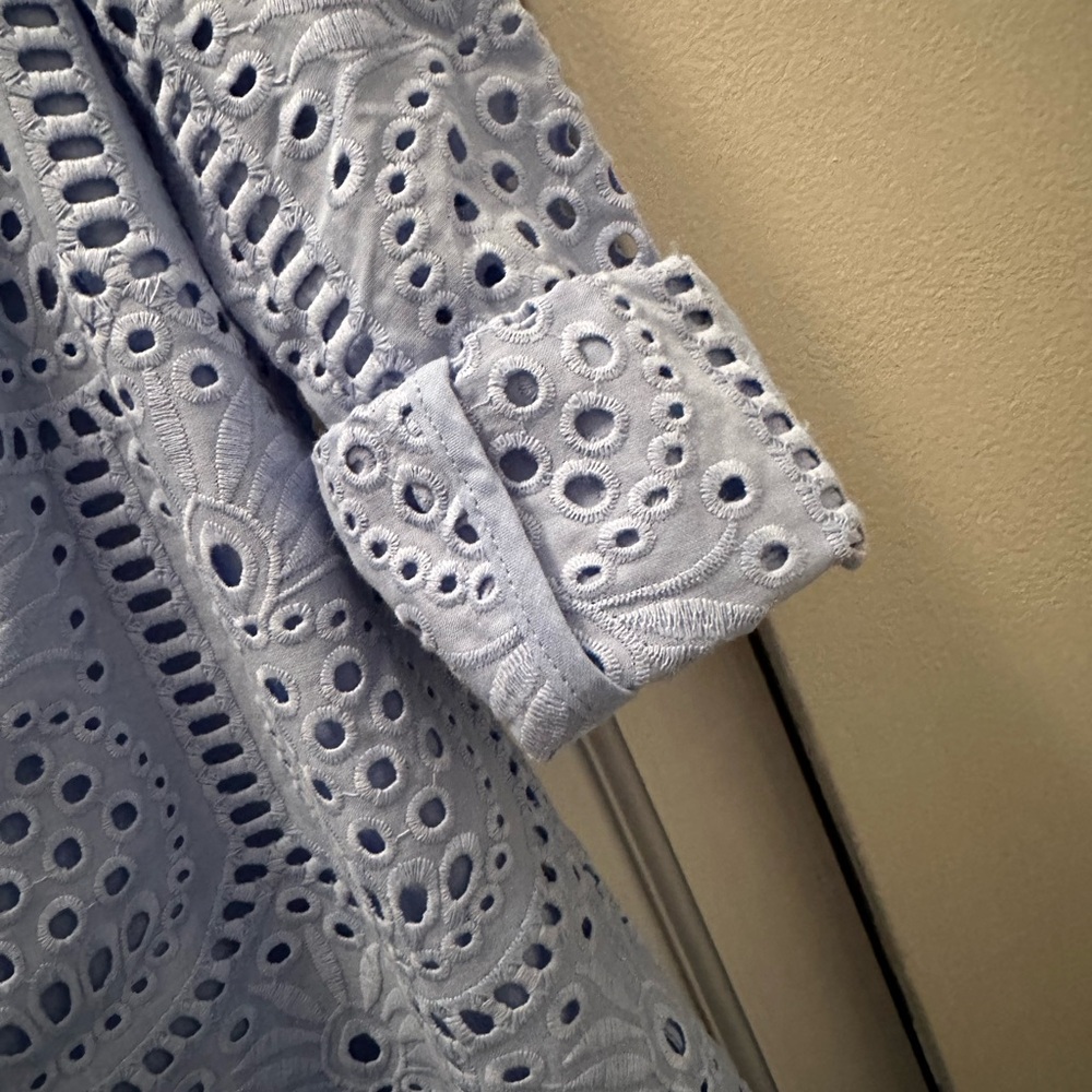NWT LILLY PULITZER EIRA MIDI SHIRTDRESS SIZE 6 JACARANDA BLUE PINEAPPLE TILE EYE - Picture 7 of 15